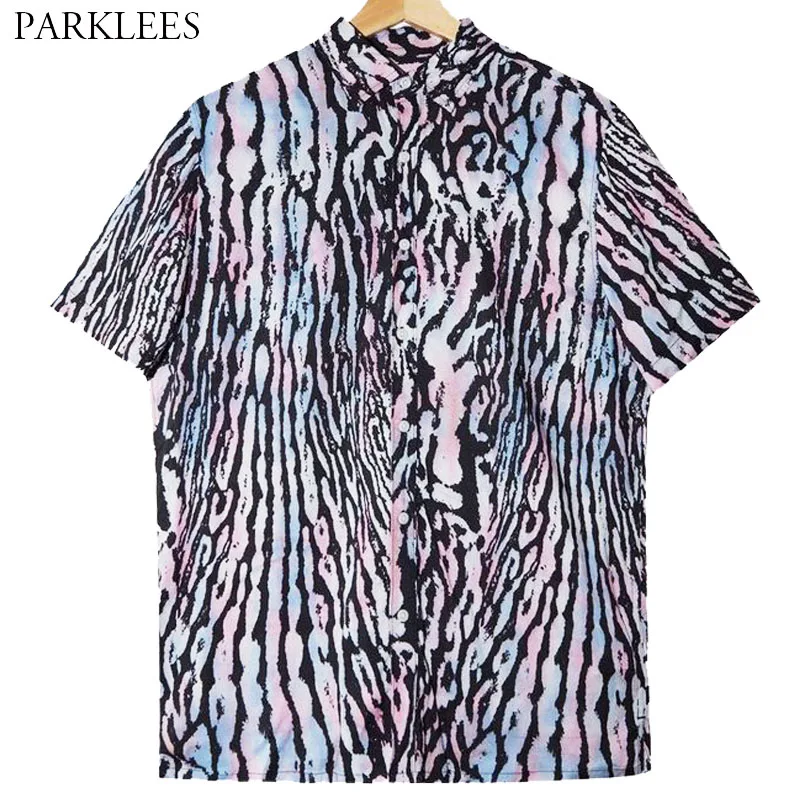 Ослепляющая Мужская рубашка с леопардовым принтом блестящие вечерние для ночных