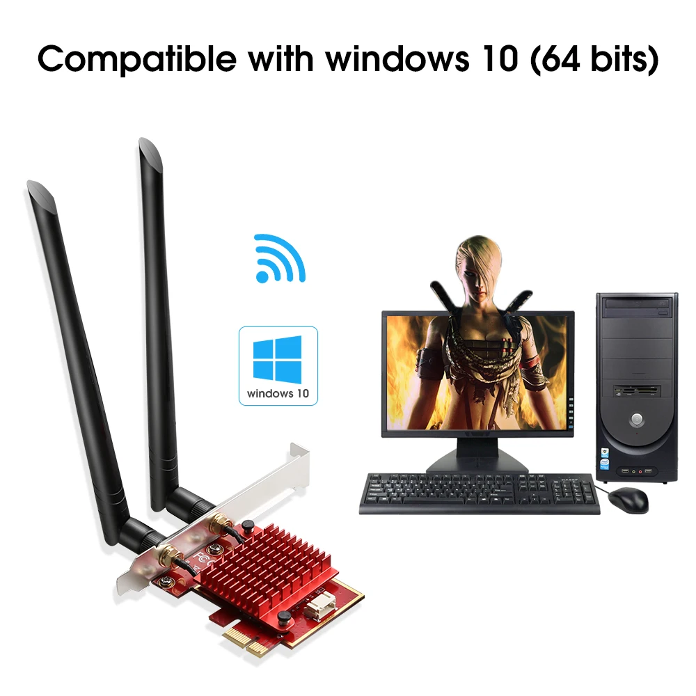 Адаптер wi-fi Intel ax200 адаптер 5 ГГц ax200ngw антенна 6 донгл Bluetooth сетевая карта Pci Express для