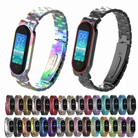 strap for mi band 6 metal strap stainless steel wristband for xiaomi mi band 5 bracelet replace strap mi band6 5 nfc pulseira