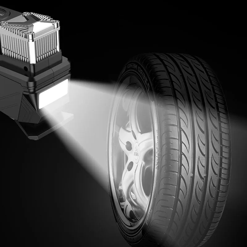 Preço Compressor De Ar Portátil Para Encher Pneu De Carro, Bomba De Pneu De Carro Com Medidor De Pressão Digital, 12v Dc, Lanterna De Emergência Brilhante