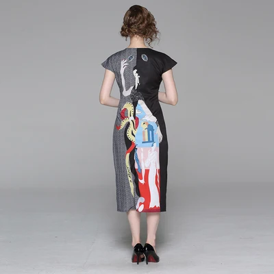 Женское платье карандаш средней длины модельное дизайнерское в стиле High Street с