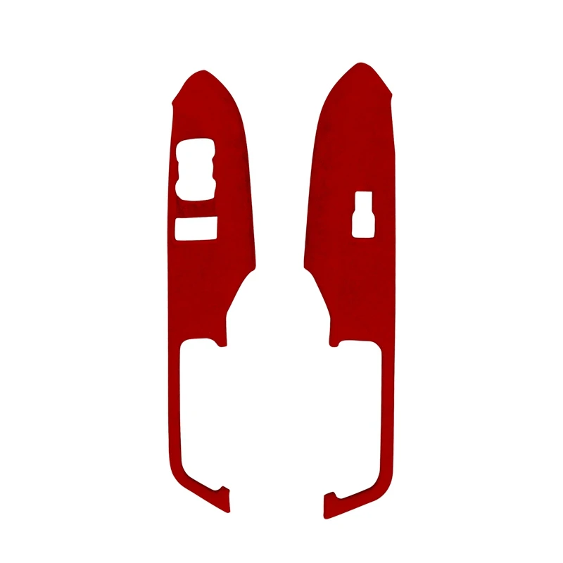 

Turn Fur Suede Car Door Window Lift Switch Panel Decor Cover Trim Sticker for Ford Mustang 2015-2020