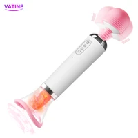 3 in 1 magic wand tongue licking vibrators for women clitoris nipple licks breast vagina pump heated dildos anal toys sex shop