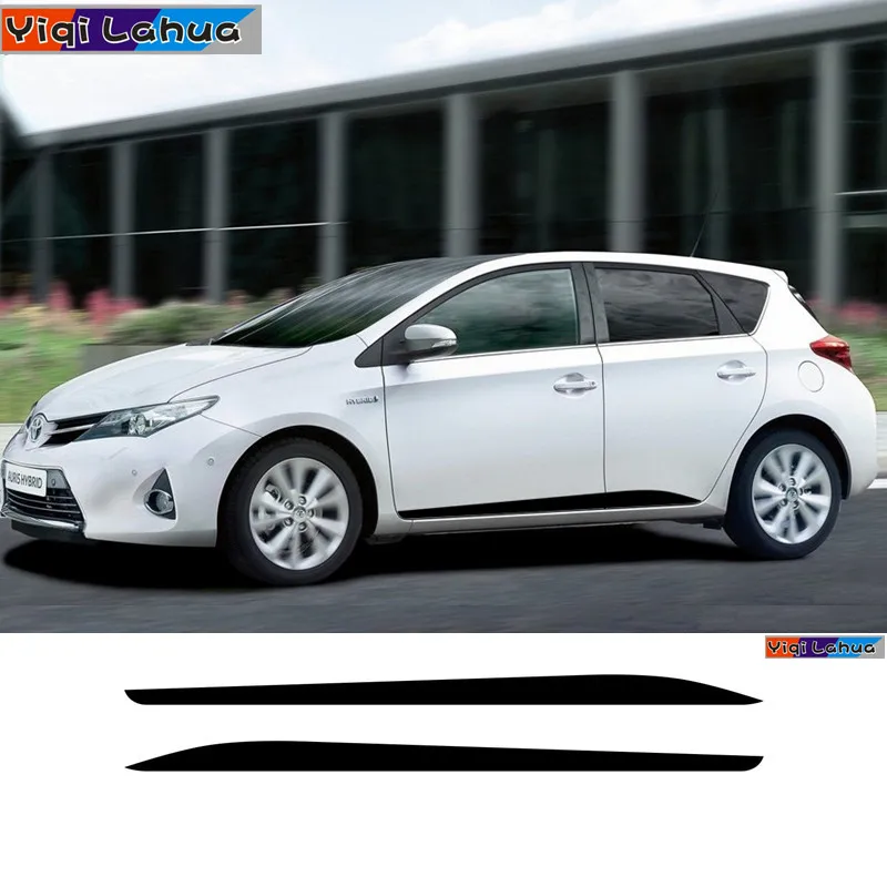 

Sport Stripes Both Side Car Door Side Skirt Sticker For-Toyota AURIS 2013-2019 Racing Styling Auto Body Decor Vinyl Decals