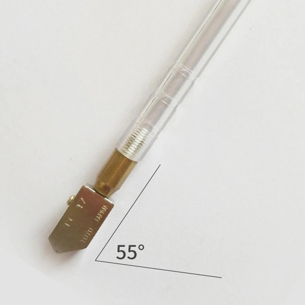 

TC 17 Glass Cutter Alloy Sharp Anti Slip Durable Tile Easy Operate Repair Tools Oil Filled DIY Mirror Tool Repair Portable