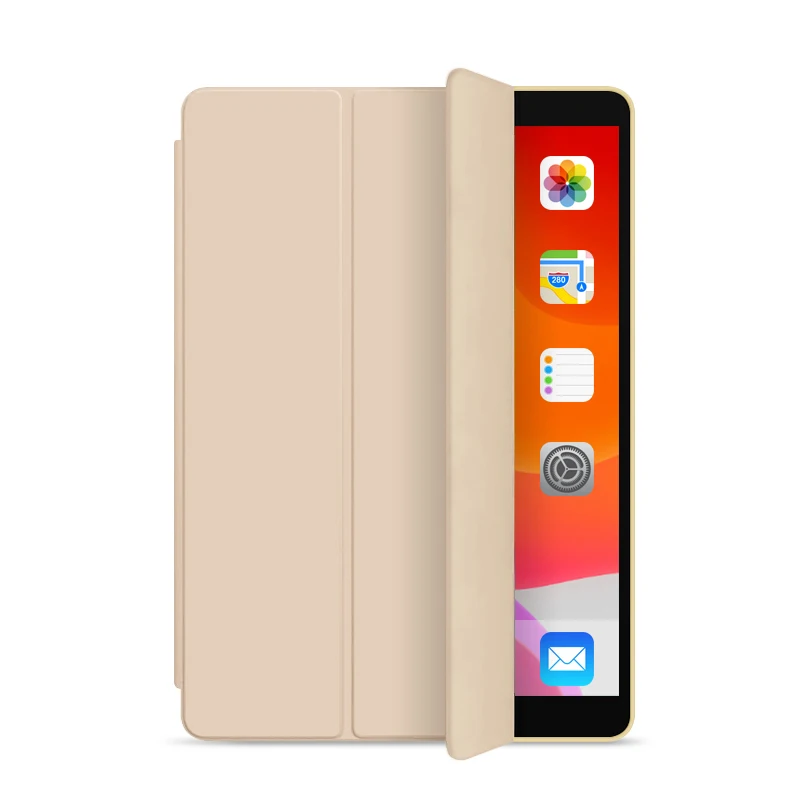 Смарт-чехол Trifold для iPad 10,2 дюймов 7-го поколения, легкий Чехол-подставка для iPad 10,2 дюйма - Цвет: Golden