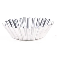 brand new 50pcs silver aluminum cupcake egg tart mold cookie pudding mould makers cupcake liners baking pastry tools