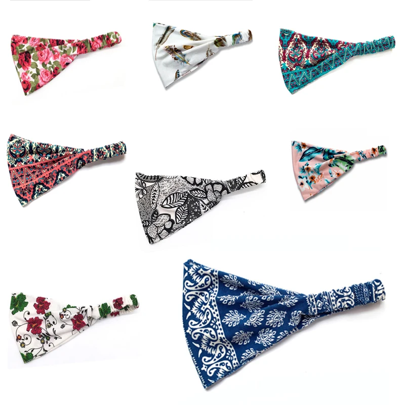 

1pcs Women Flora Printed Headband Rope Elastic Hair Bands Hair Gum Clip Female Turban Hair Accessories Headband Travel Wear