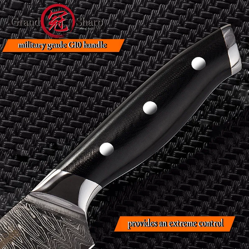 Набор ножей из дамасской стали Grandsharp кухонные ножи шеф повара VG10 японской 67 слоев