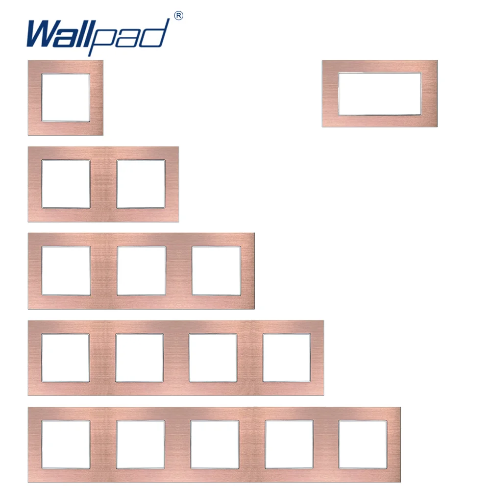 

Wallpad Luxury Aluminum Alloy Panel Frame Brown Hotel Panel Vertical and Horizon Frame 1 2 3 4 5 Frames Panel Only