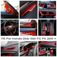 red interior parts for honda civic 10th fc fk 2016 2020 pillar a speaker tweeter steering wheel reading lights cover trim