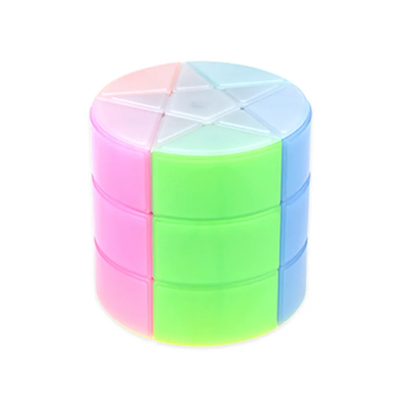 

YJ Yongjun 3x3 Rainbow Cylinder Magic Cube Puzzle 3x3x3 Cubo Magico Educational Toys For Students 7 Colorful Star Octagon