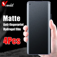 1 4pcs no fingerprint matte hydrogel film for xiaomi 10 11 9t poco f3 f2 screen protector for redmi note 10 9 8 7 pro 8a 9a film