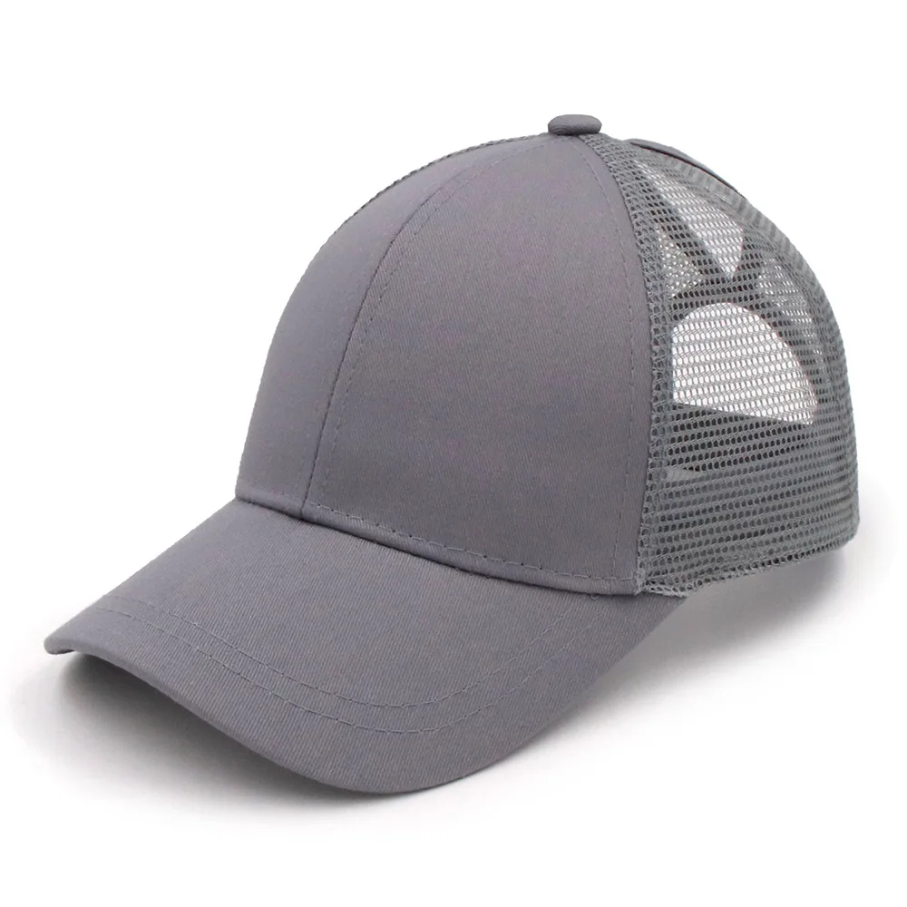 Регулируемая Мужская кепка s повседневная простая сетчатая бейсболка s Snapback Головные уборы для мужчин и женщин хип-хоп кепка для водителя грузовика уличная шляпа для папы - Цвет: Серый