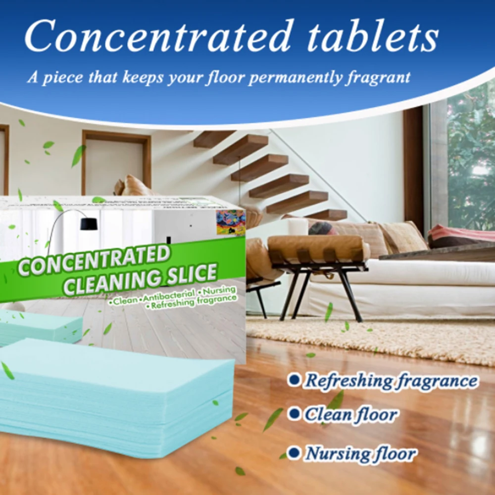 

Tile Floor Cleaner Tablets Floor Cleaner All-around Dissolving Paper Cleaning Sheet For Cleaning Wooden Floor Tiles