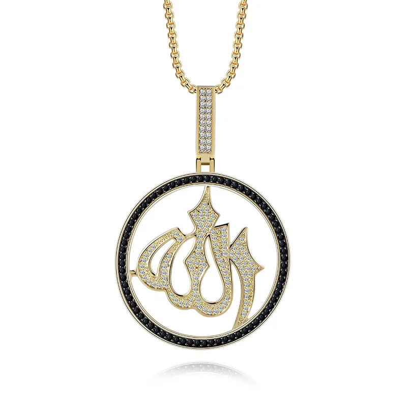 Хип-хоп AAA CZ камень проложенный сияющим льдом Ислам Мусульманский Мохаммед Бог