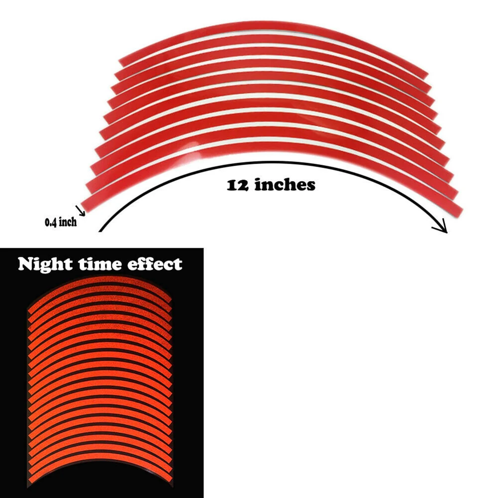 Светоотражающая наклейка на машину мотоцикл обод автомобиля колесная клейкая