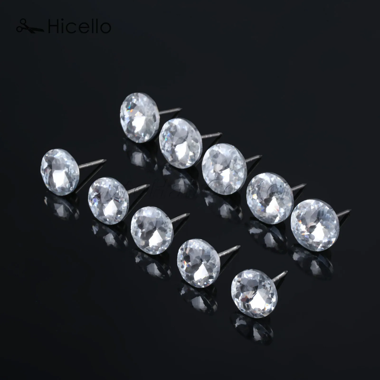 10 шт. стеклянные алмазные булавки для украшения мебели|Пуговицы| |