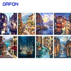 Рамка ORFON для творчества, искусственный Венецианский Ночной пейзаж, ручная роспись масляными красками по номерам, уникальный подарок для домашнего декора