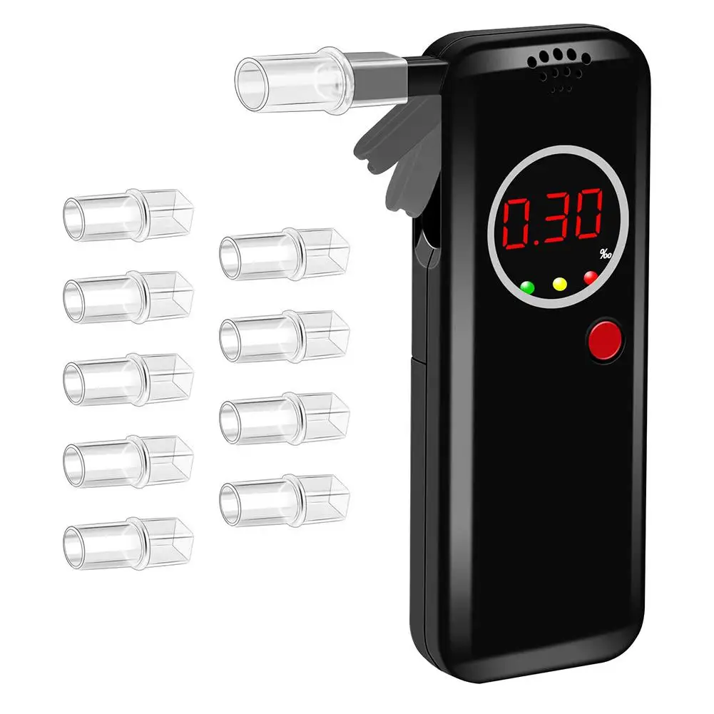 

Professional Alcohol Breath Tester Breathalyzer Analyzer Detector Test Breathalizer Breathalyser Device with Digital LCD