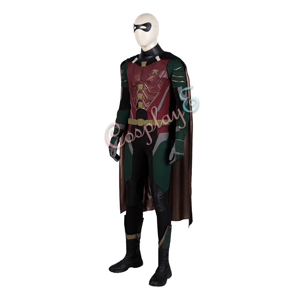 Робин костюм ТВ Титаны косплей человек полный набор делюкс версия|Костюмы из