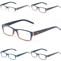 henotin reading glasses spring hinge men and women hd reader eyeglasses plastic rectangle frame decorative eyewear