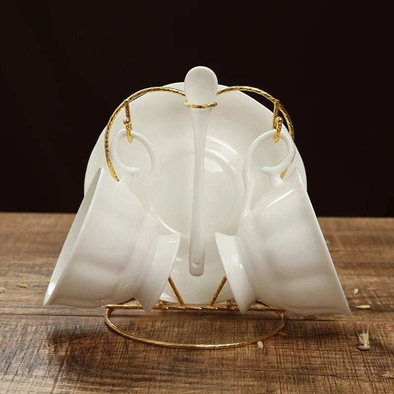 Европейские чайные кружки из костяного фарфора кофейная чашка набор блюдце