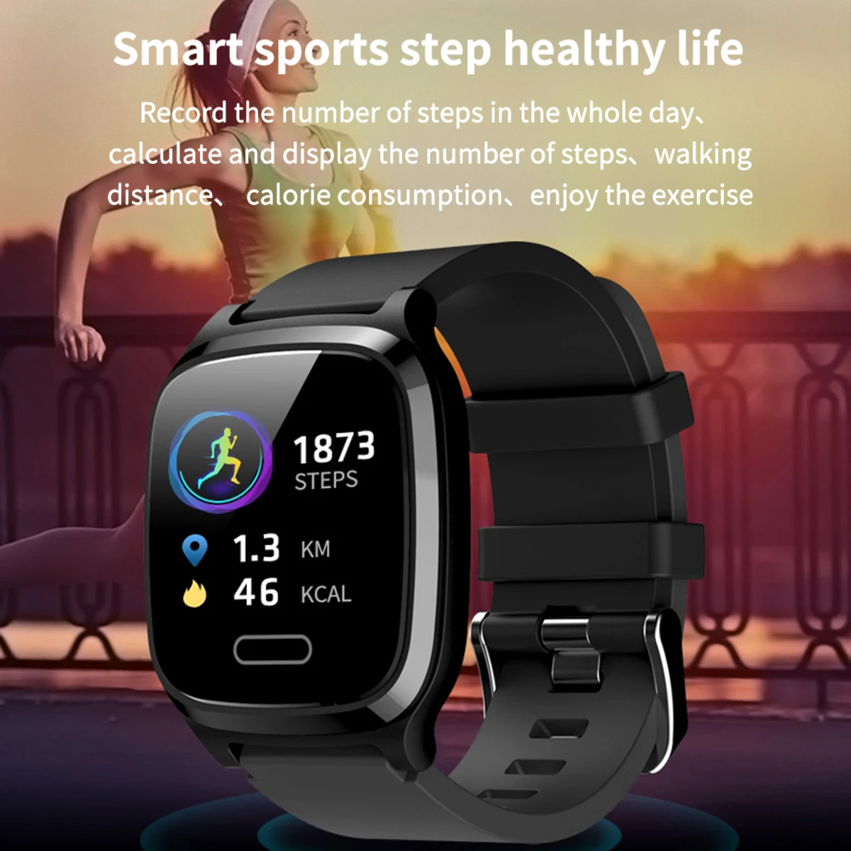 Смарт браслет спортивные часы 1 3 дюйма BT4.0 фитнес трекер IP68 Водонепроницаемый