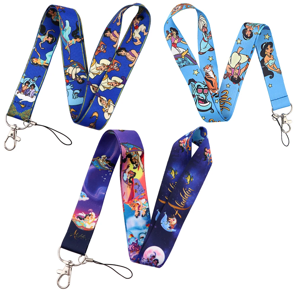 YQ343 Aladdin and the Magic Lamp Lanyard мультяшный шнурок для телефона ключей ID держатель бейджа