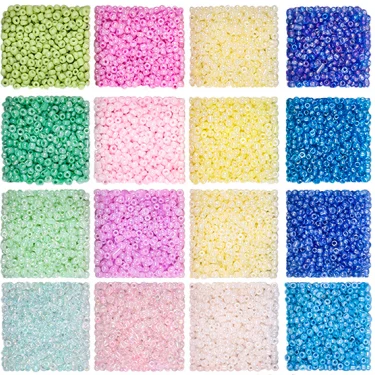 

Glass Seed Beads 2/3/4mm Beads For DIY Earring Necklace Cross Stitch Pony Beads For DIY Bracelet Jewelry Making Kit
