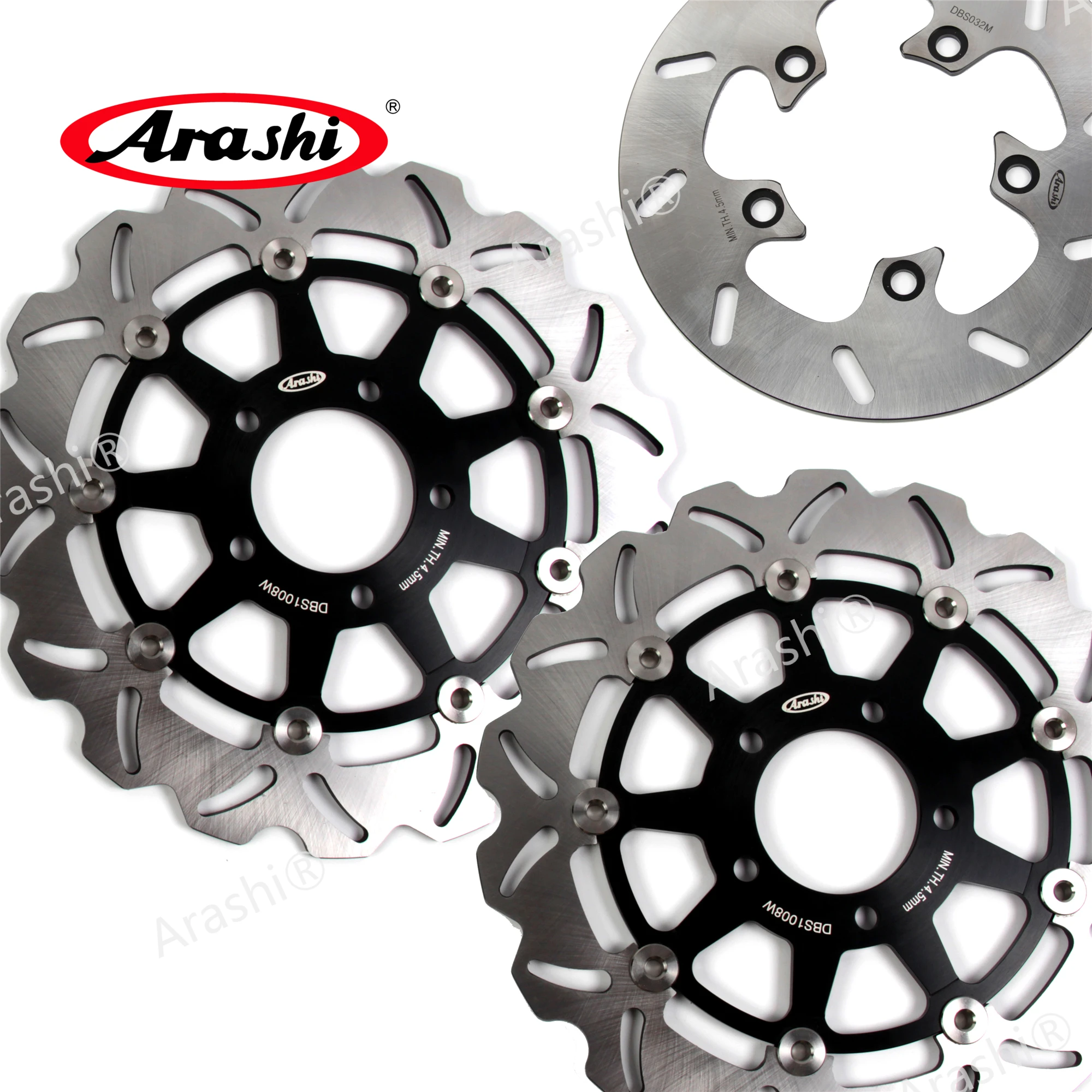 

ARASHI Fit SUZUKI GSX-R600 GSX-R750 Front Rear Brake Rotors Floating Disc GSXR600 GSXR750 05 04 2005 2004 / GSXR1000 2003-2004