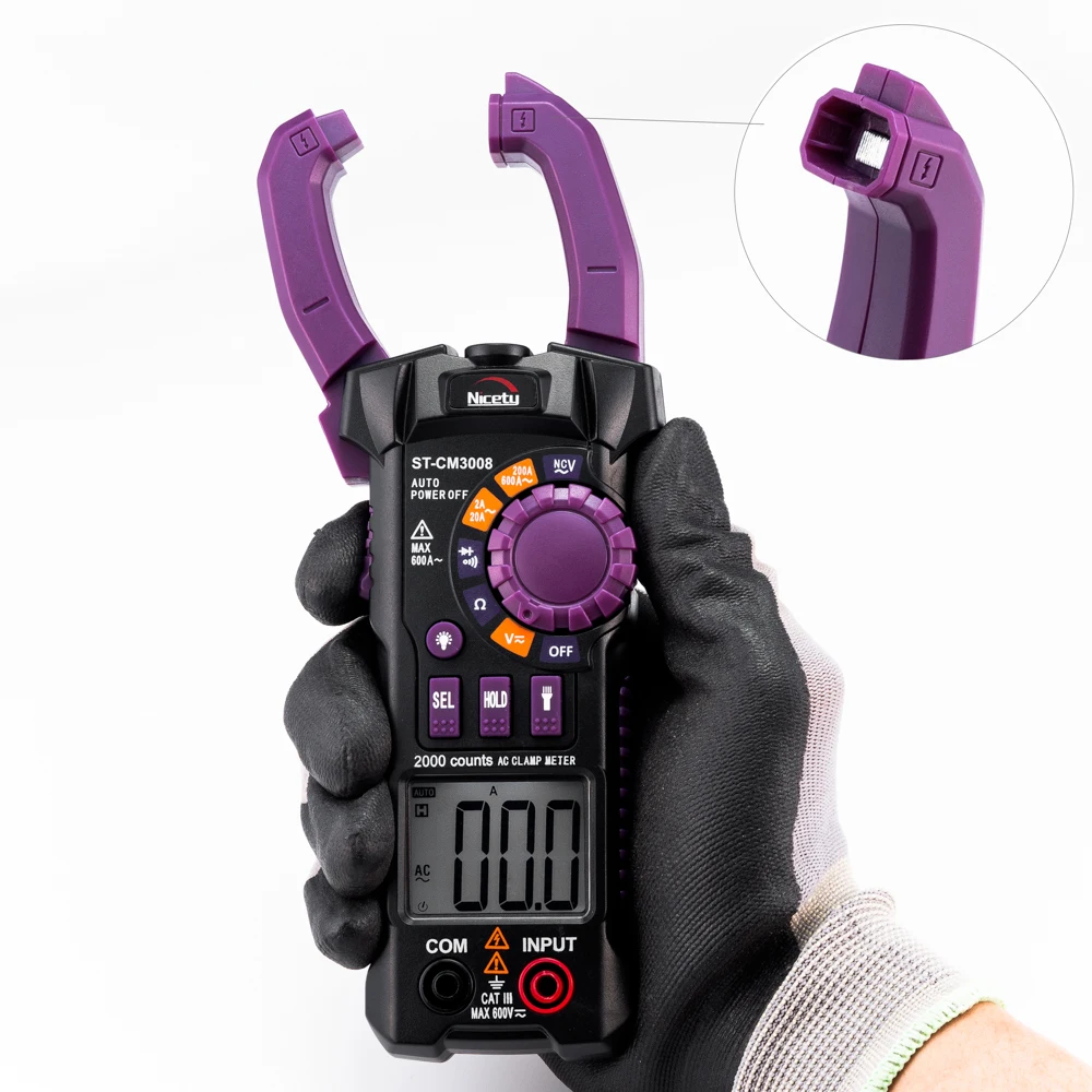 Тонкости CM3008 True RMS 2000 отсчетов Цифровые токоизмерительные клещи для переменного