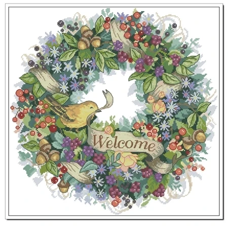 

Набор для шитья «венок ягод», 14 карат