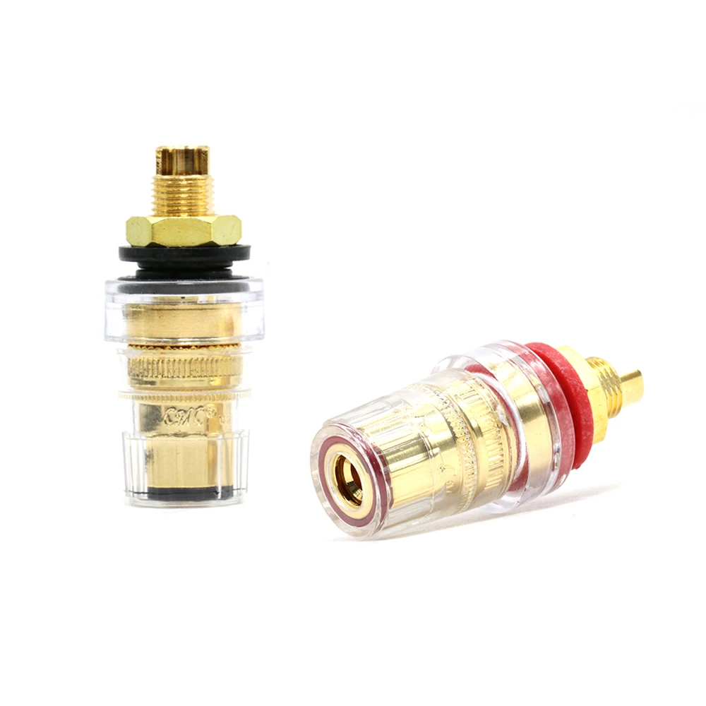 2pcs CMC-858-S-CU-G High End quality Binding posts banana Plug Socket Connector Amplifier Speaker Cable Terminal post | Электроника