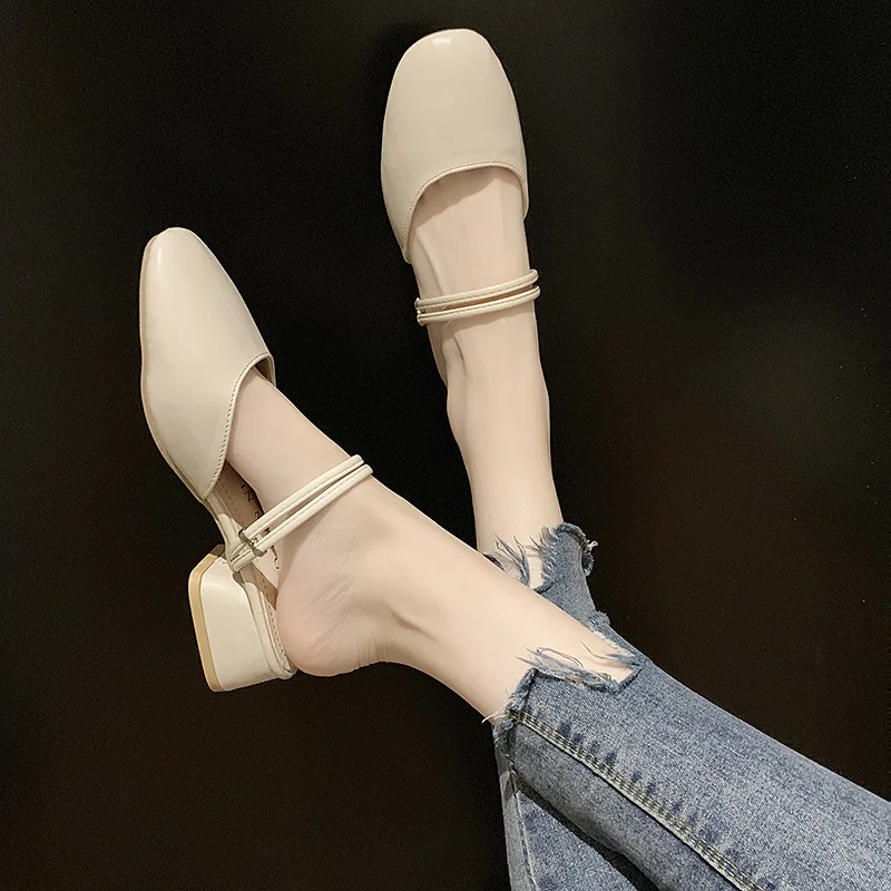 Женские босоножки на квадратном каблуке Красивые женские шлепанцы для отдыха