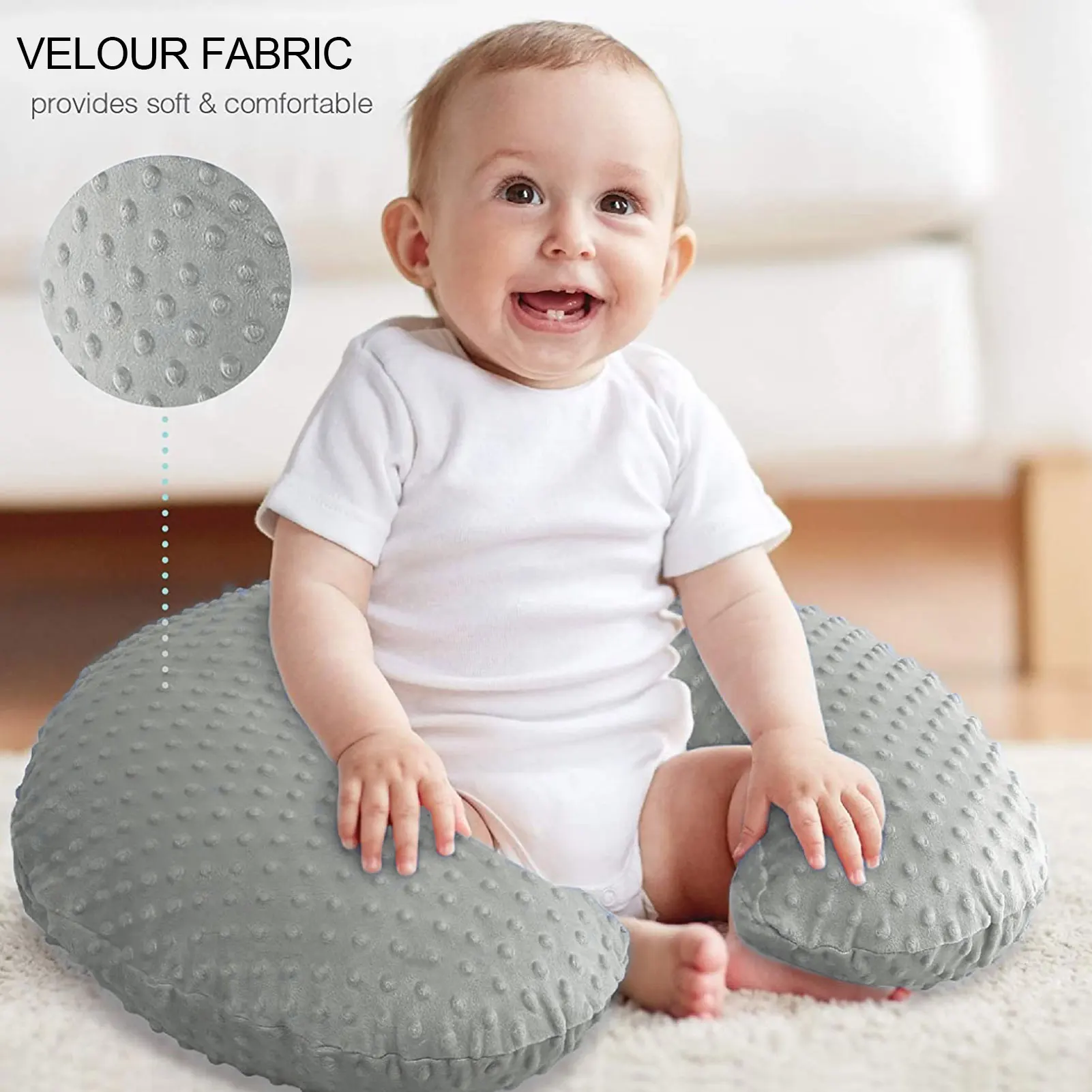 

Newborn Baby Nursing Pillow Cover Soft Washable Breathable Breastfeeding Pillow Case Slipcover For Infants Sleeping Props Candid