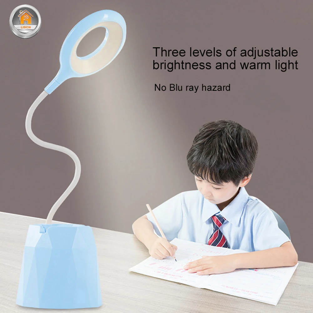 Светодиодная настольная лампа приглушаемый ночник с зажимом 3 режима 36 В