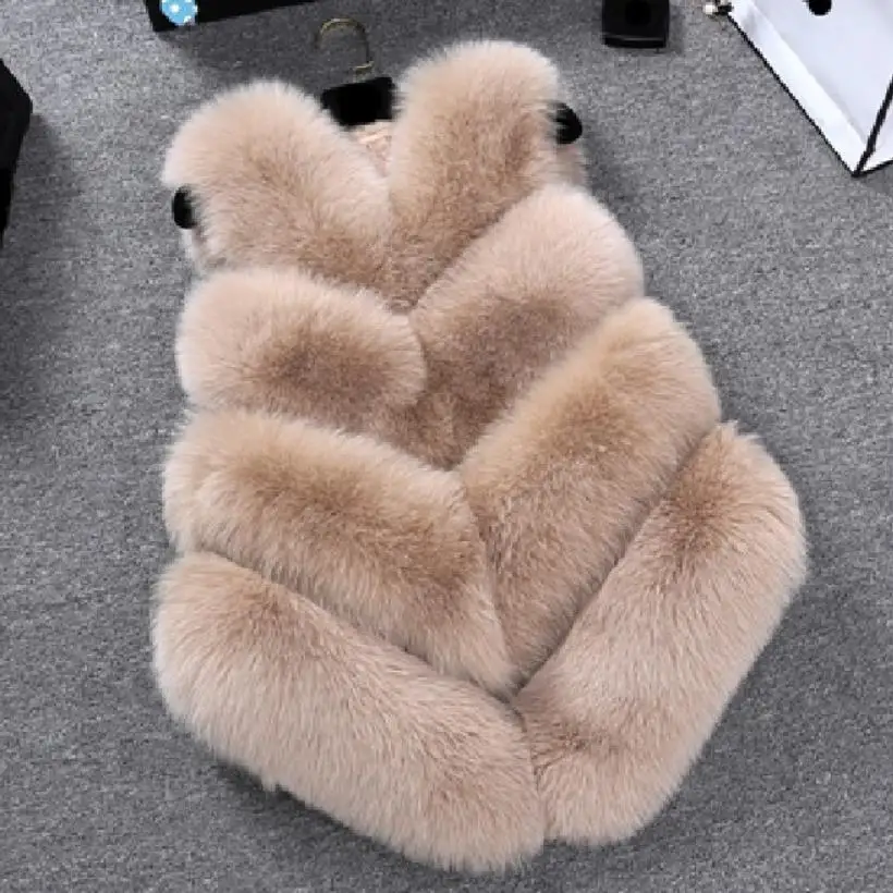 S-4XL размера плюс для женщин зимнее пальто из искусственного меха лисы