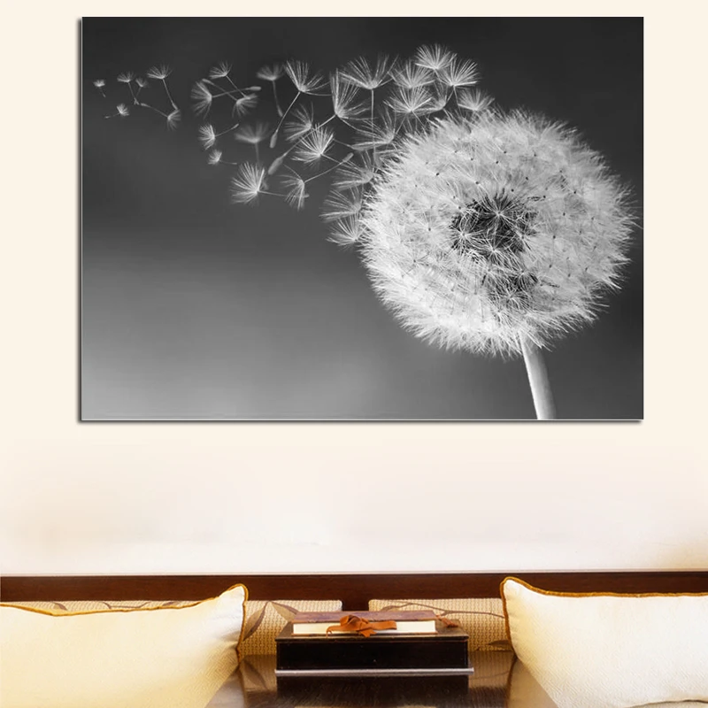Diamond Painting Full Round &quotDandelion&quot 3D Embroidery Cross Stitch Rhinestone 5D DIY Mosaic Decor Black White Art | Дом и сад