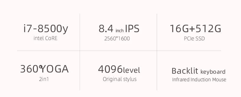 One Mix 3S Серия Супер Карманный планшет ноутбук 8+ 256G/16G+ 512G SSD Intel Core i7-8500Y Windows 10 HDMI type-C USB TF 2,4/5G wifi