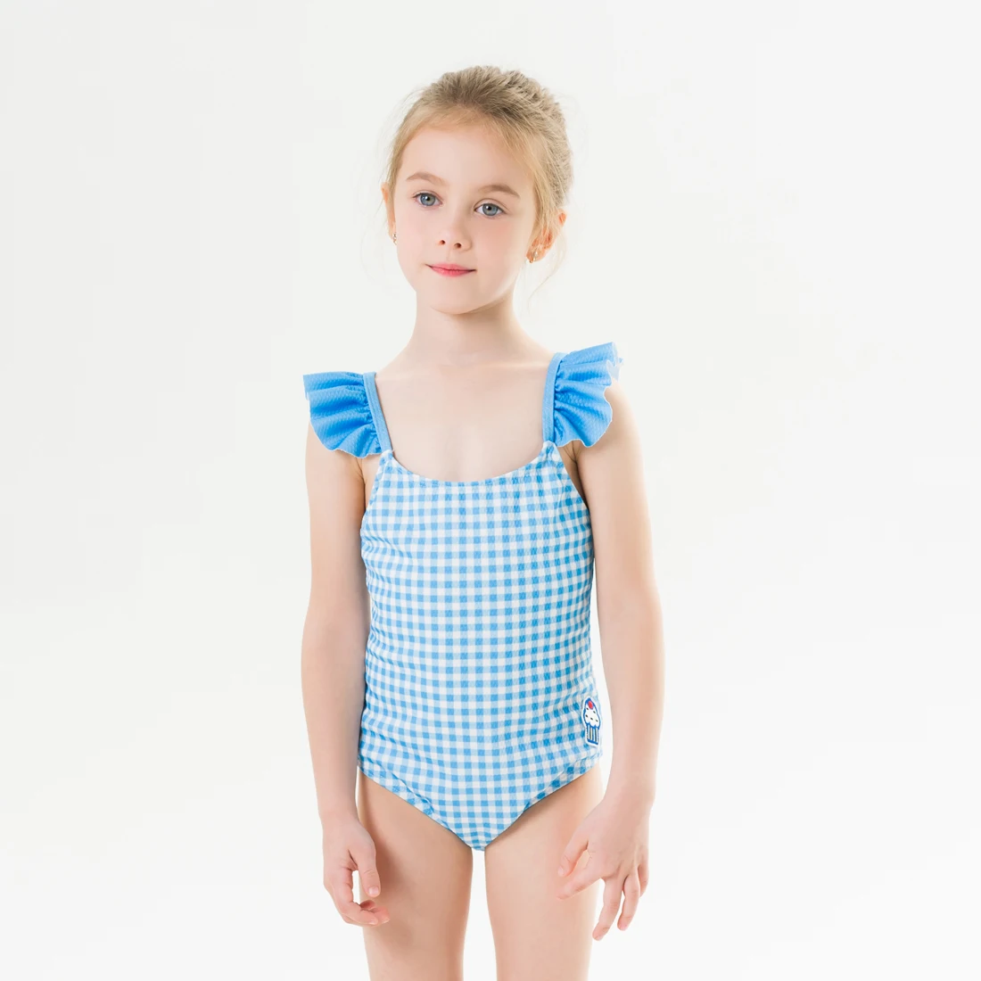 Новый купальник для маленьких девочек Цельный классический стиль боди с