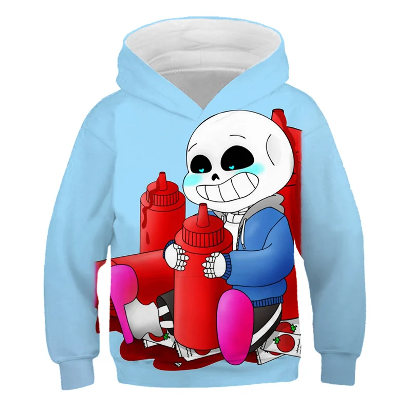Детская толстовка с 3D-принтом Undertale топы для игр детский мультяшный пуловер