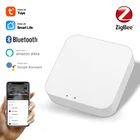 Умный шлюз Tuya Zigbee, дистанционное управление, мост, хаб для умного дома, голосовое управление, Alexa Google Home, работает с приложением TuyaSmart Life