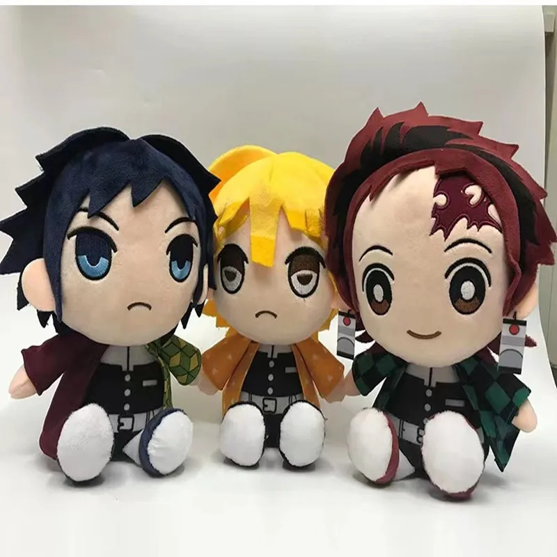 

4pcs/set Anime Demon Slayer Plush Toys Sitting Style Japan Kawaii Kamado Tanjirou Agatsuma plushies Dolls Kids Birthday Gifts