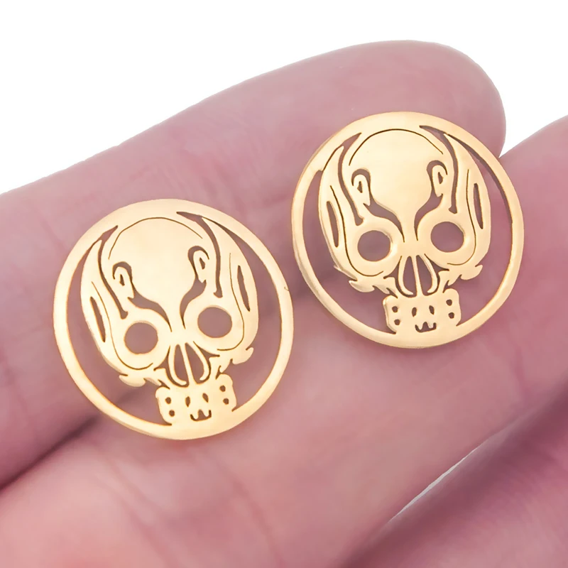 Подвеска в виде черепа из нержавеющей стали 5 шт./лот с крючком для