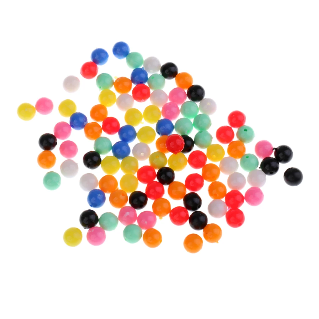 100 шт. разноцветные рыболовные бусины наборы для приманки круглой формы морская