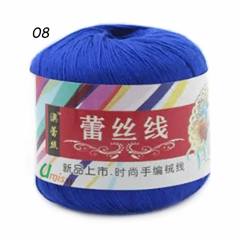 1pc 08 1 шт. хлопок чесаная пряжа для ручного вязания тонкая мягкая цветная Органическая пряжа - Цвет: 1pc 08