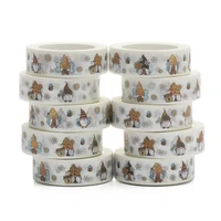 new 10pcslot 15mm x 10m bee gnomes with flower spring cartoon washi tape scrapbook paper masking adhesive washi tape
