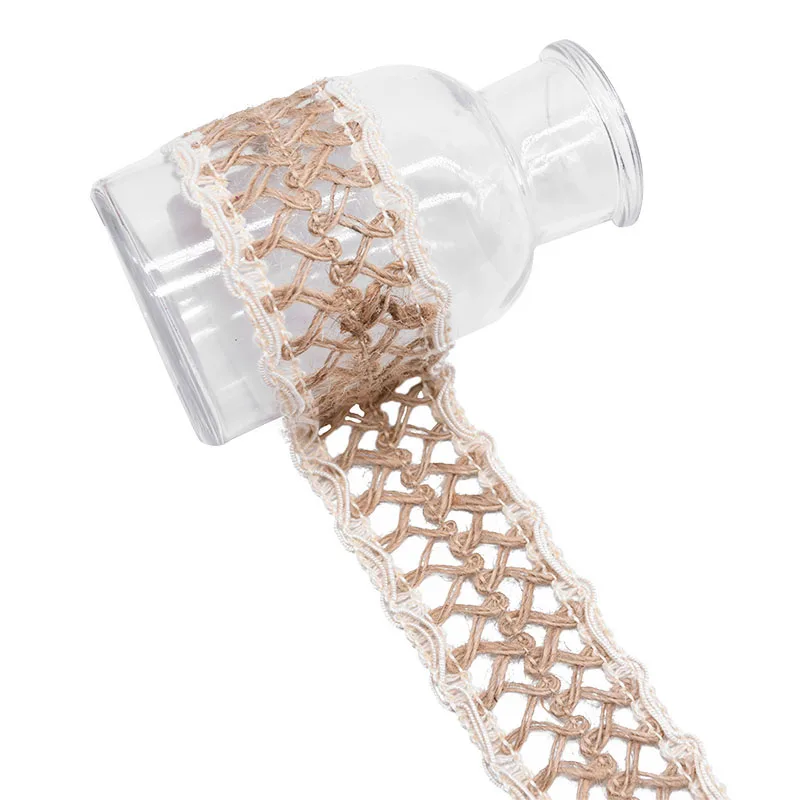 Пеньковая веревка в рулоне 2 метра шириной 3-5 см рулон из джута мешковины плетеная