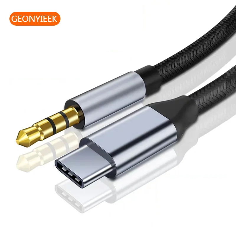 

USB Type C To 3.5 MM Jack AUX Cable DAC Type-C Audio Kabel for Car Speaker Headphone Tipo C Auxiliary Adapter Cabo Aux Cable